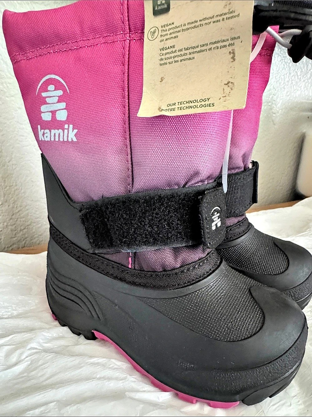 Kamik Girls Winter Boots Black & Pink US 6